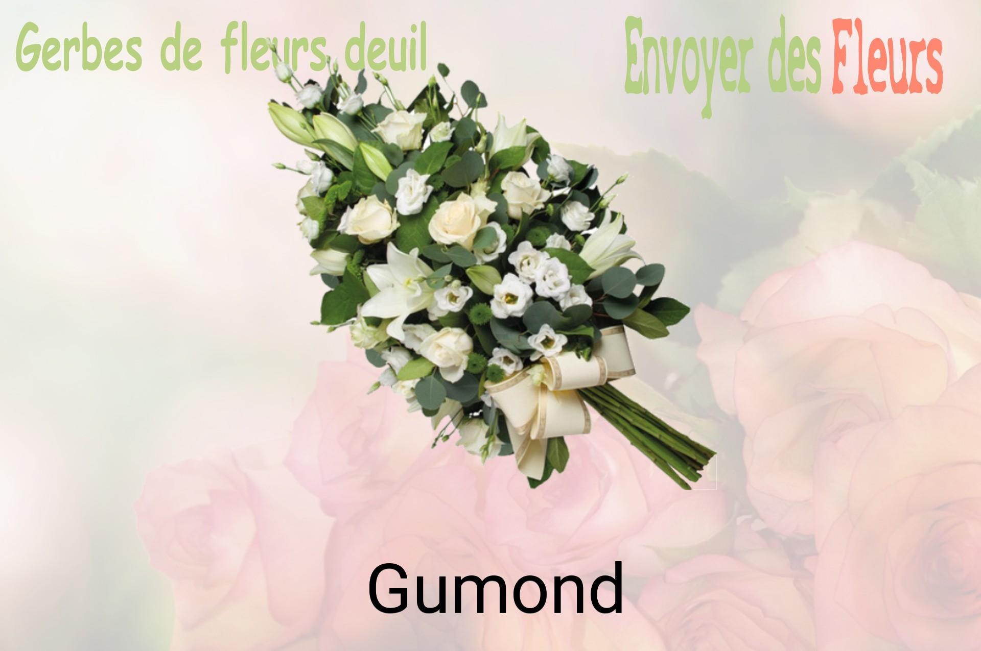 Gerbe de fleurs de deuil livrée à Gumond